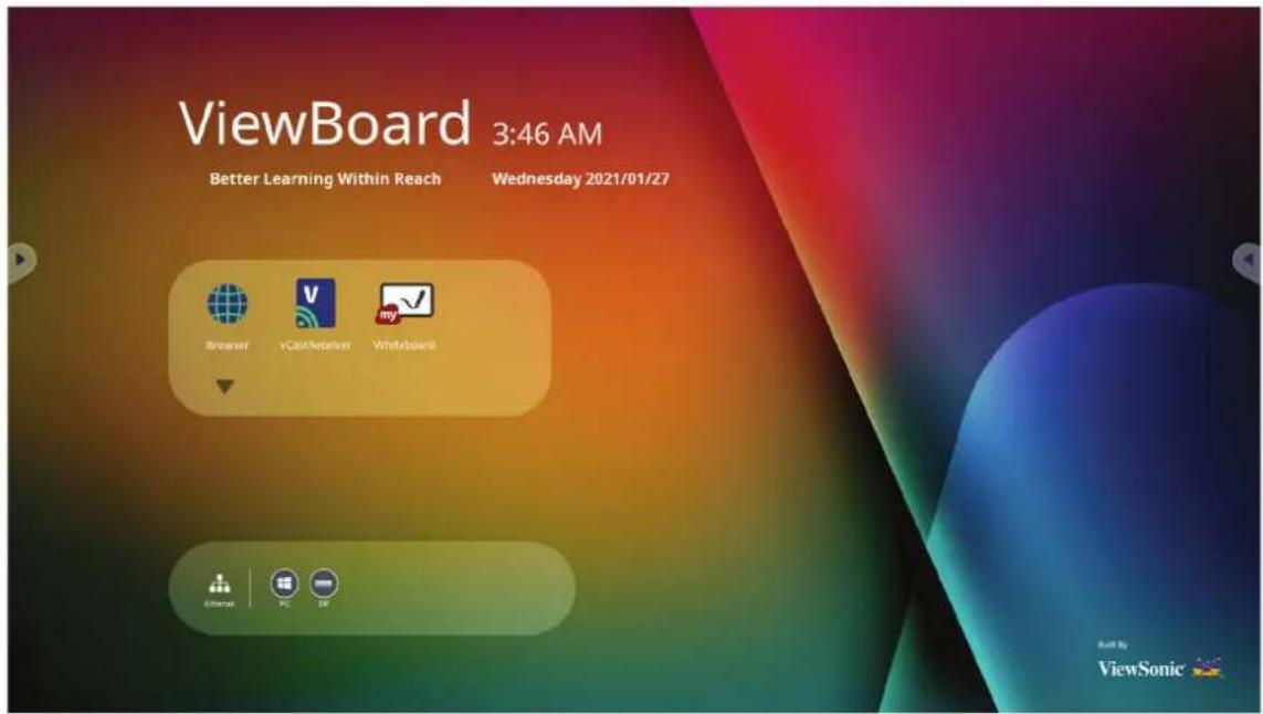 VIEWSONIC ViewBoard IFP8652-1CF - vLauncher — 可自訂歡迎畫面 - 1