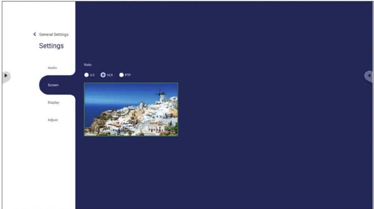 VIEWSONIC ViewBoard IFP6552-1CF - Screen Settings (畫面設定) - 1