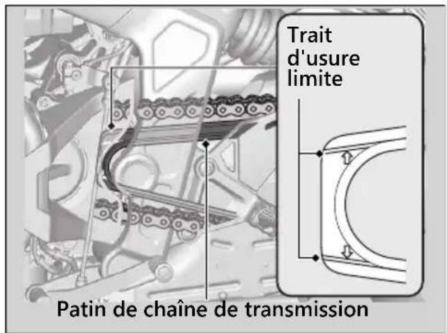 Honda CB650RAC (2024) - Contrôle du patin de chaîne de transmission - 1