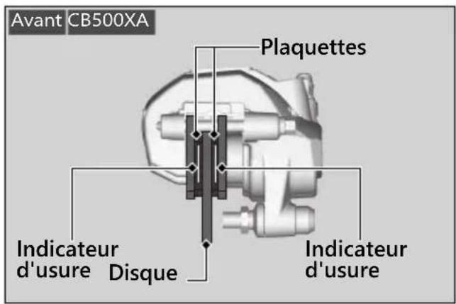 Honda CB500FA (2024) - Contrôle des plaquettes de frein - 2