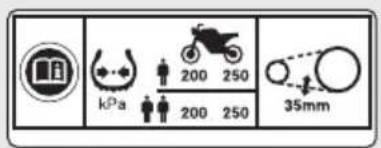 Honda CB500FA (2024) - Etiquettes à pictogrammes - 1