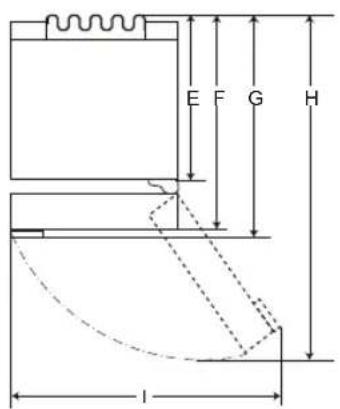 LG GBV7280BEV - Dimensions i distàncies - 2