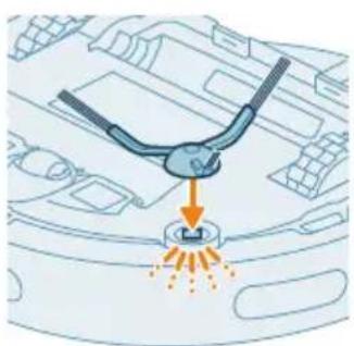 PHILIPS HomeRun 2000 Series XU2000 - Cleaning the side brush - 3