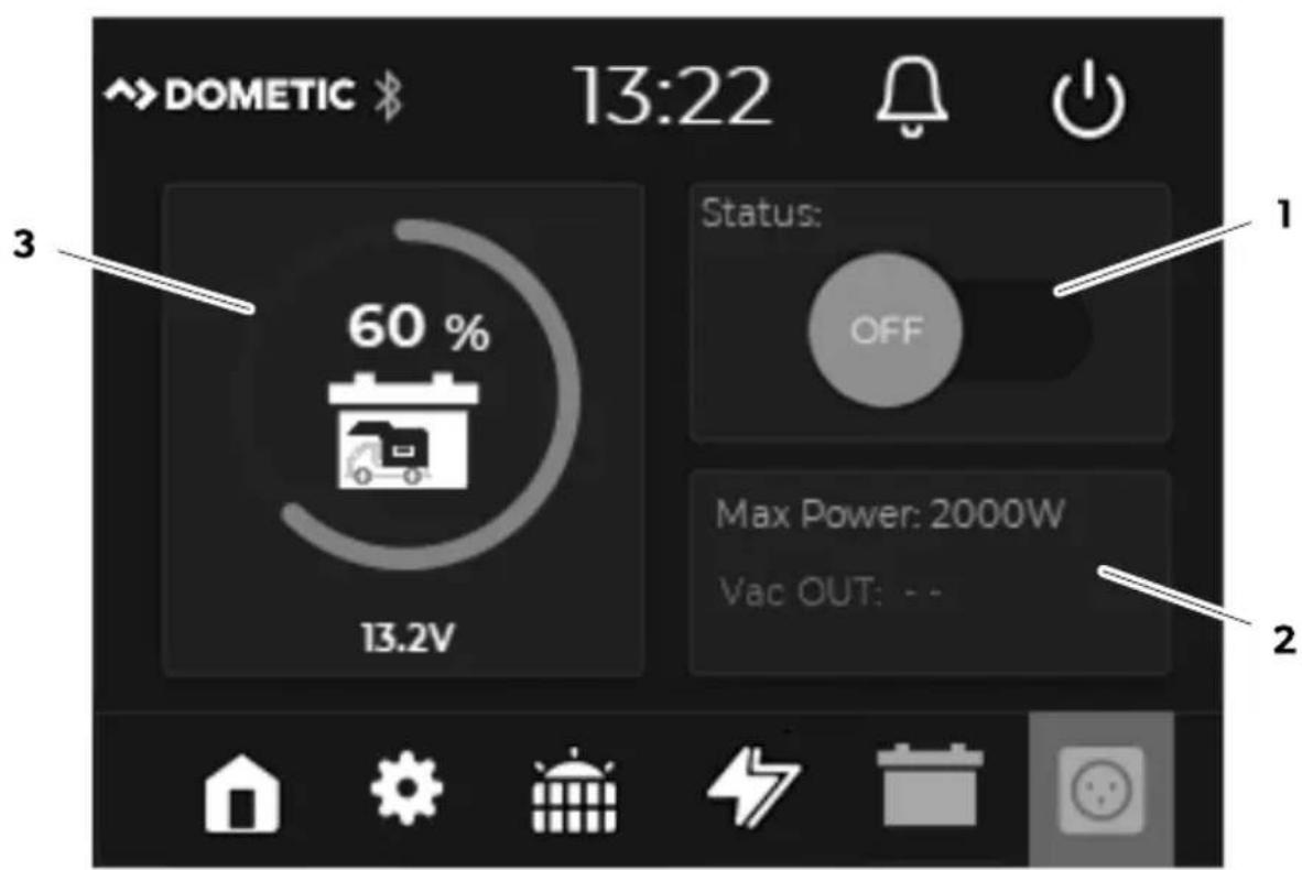 DOMETIC TD283 - Меню за инвертора - 1