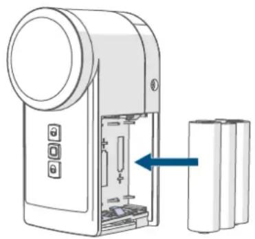 Homematic IP HmIP-DLD-S - Modo de proceder para cambiar las pilas del dispositivo: - 1