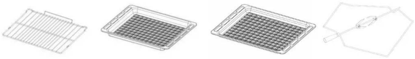 WHIRLPOOL WS68G8CHX/E - РЕШІТКА ПІДДОН ДЕКО ДЛЯ ВИПІКАННЯ КОМПЛЕКТ РОЖНА - 1