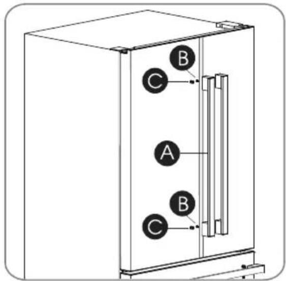 Avanti FFFD22IWR3S - Installing the handles - 3