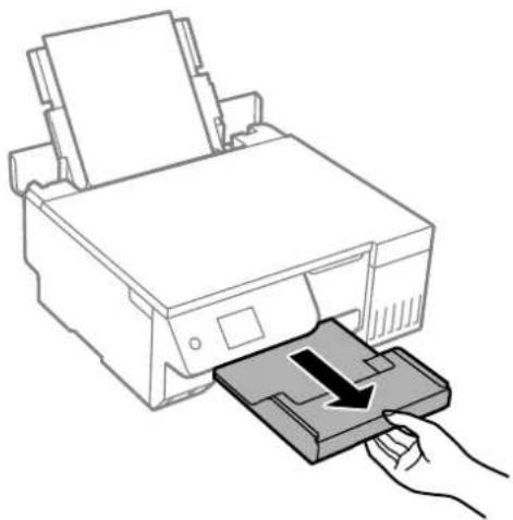 EPSON EcoTank L8100 - Chargement de papier dans le chargeur d'alimentation papier à l'arrière - 5