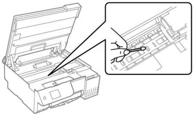 EPSON EcoTank L8100 - Nettoyage du trajet du papier en cas de traces d'encre (lorsque le verso des tirages est sale) - 2