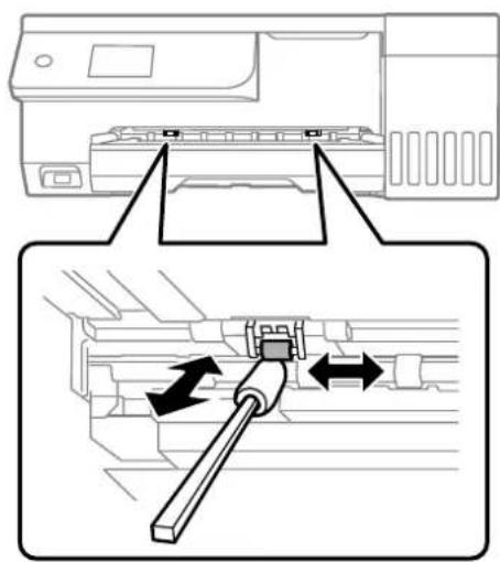 EPSON EcoTank L8100 - Nettoyage du trajet du papier en cas de traces d'encre (lorsque la surface des tirages est tachée verticalement) - 3