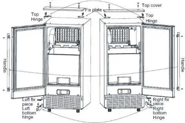 COSTWAY FP10242US-SL - DOOR REVERSING (Optional) - 1