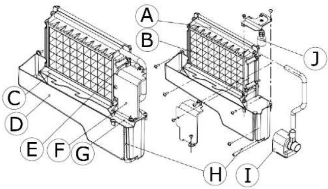 COSTWAY FP10242US-SL - 2) Ice-making and its water tank parts - 1
