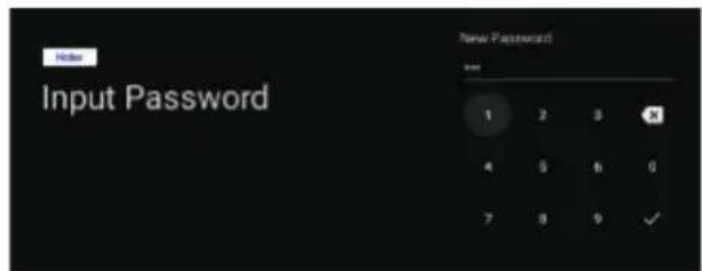 Note Input Password New Password 1 2 3 4 5 6 0 7 8 9 ✓