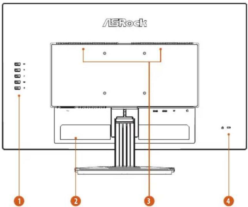 ASROCK PG27FFT1B - Vue arrière - 1