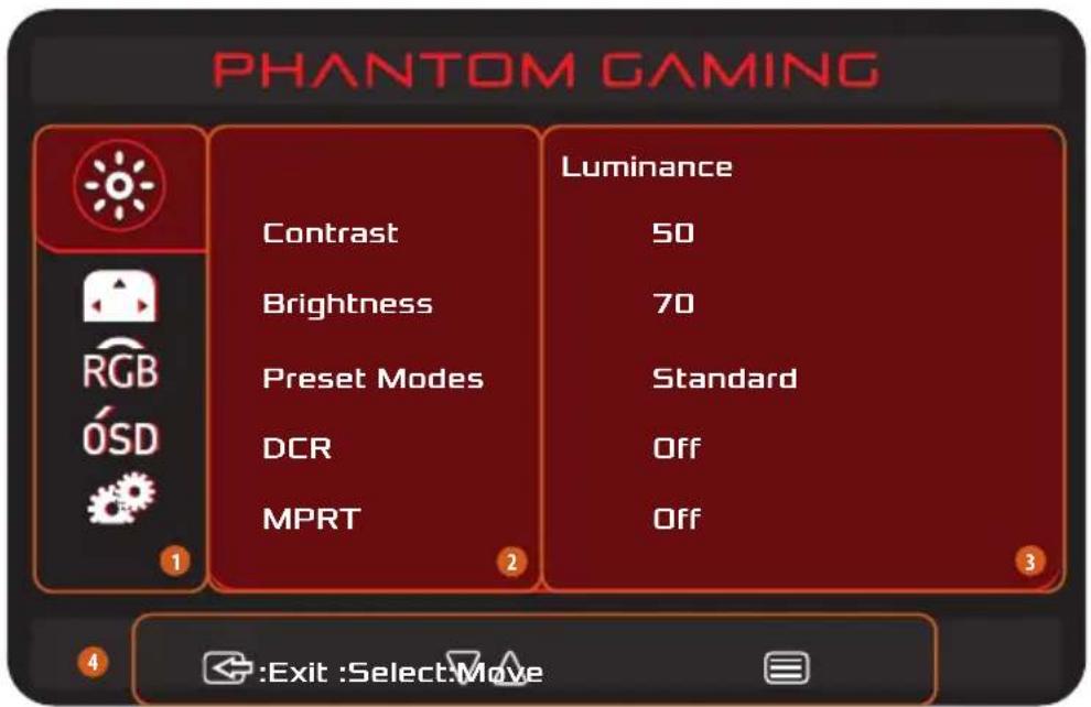 ASROCK PG27FFT1B - Accéder au menu OSD - 1
