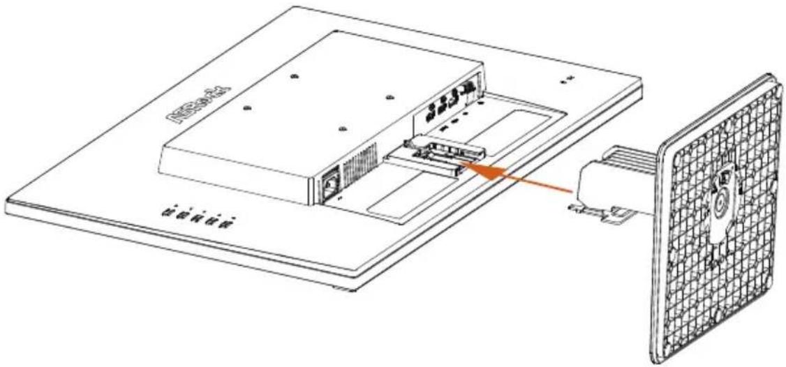 ASROCK PG27FFT1B - Étape 2. Installation du bras du support et de la base sur le moniteur - 1