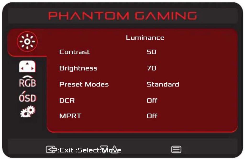 ASROCK PG27FFT1B - Menus OSD - 1