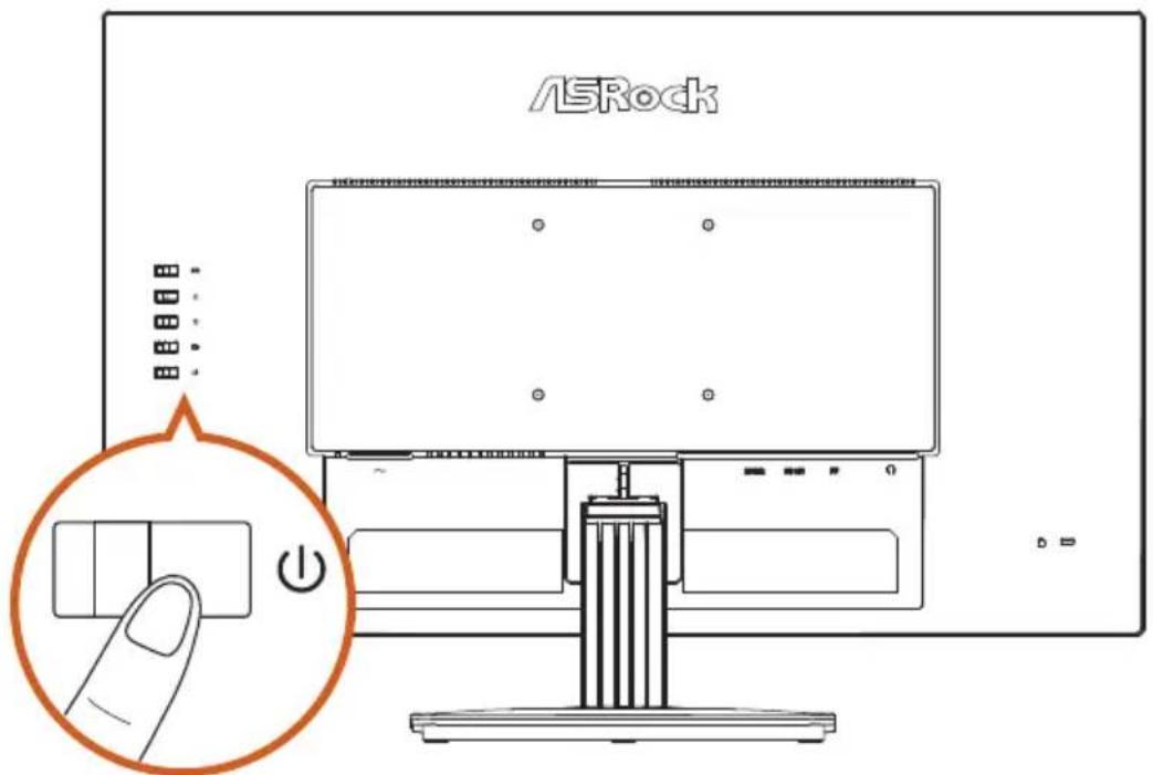 ASROCK PG27FFT1B - Mise sous tension/hors tension du moniteur - 1