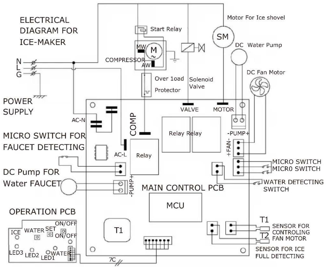 COSTWAY FP10074US - CIRCUIT DIAGRAM - 1
