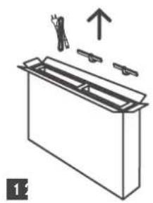 1 ou 2 24"-32" 40"-75" 85" *Pour les modèles de téléviseurs 32", deux positions d'installation des pieds sont disponibles.