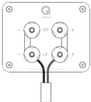 Q Acoustics Concept 30 - Verbindingen met kabels die dubbel kunnen worden aangesloten - 1