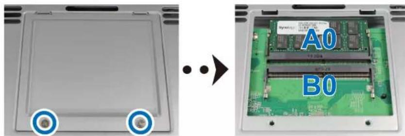 SYNOLOGY DiskStation DS1821+ - Pour installer le module de mémoire - 1
