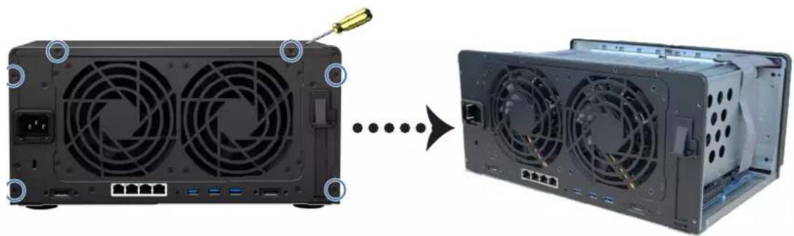 SYNOLOGY DiskStation DS1821+ - Pour installer une carte d'interface réseau : - 1