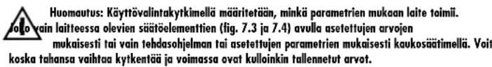 Esylux RC 230i UC - Asetuselementti käyttövalintakytkin (fig. 7.1). - 1