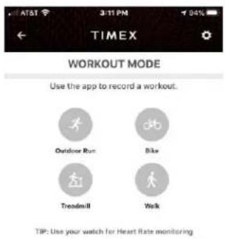 TIMEX Metropolitan S - Recording workouts with the app - 1