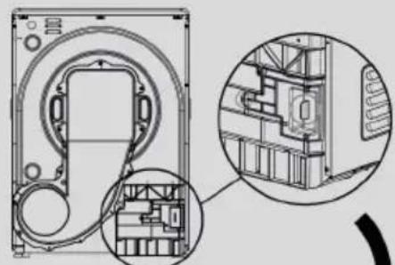 HAIER HD90-A3939RE - Mise en place du tuyau flexible de vidange - 2