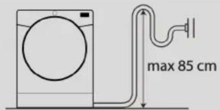 HAIER HD90-A3939RE - Fitting the drain hose - 1