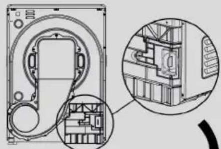 HAIER HD90-A3939RE - Fitting the drain hose - 2