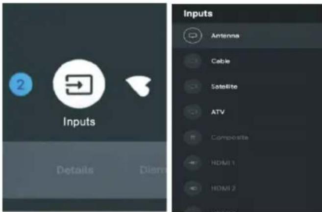 2 Inputs Details Disn Inputs Antenna Cable Satellite ATV Composite HDMI 1 HDMI 2