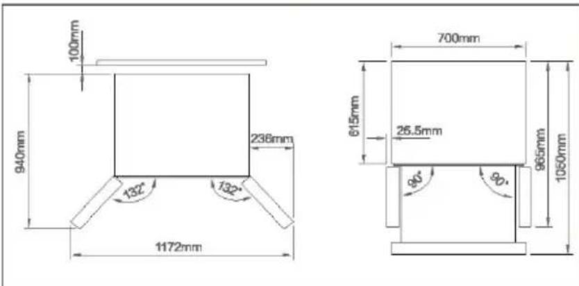HAIER HFR3718ENMM - Recomendaciones de espacio - 1