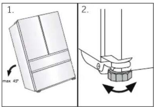 HAIER HFR3718ENMM - Aigning the appliance - 2