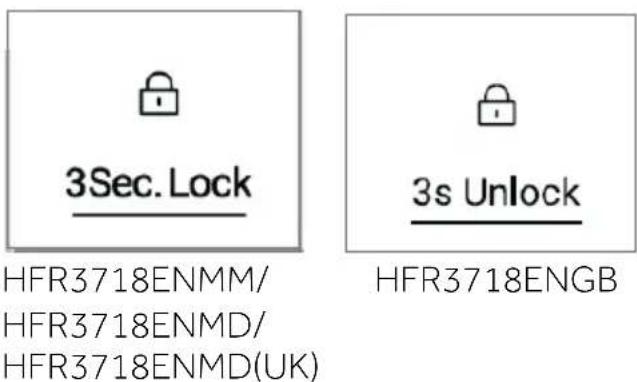HAIER HFR3718ENMM - Kλειδωμα/ξεκλειδωμα πίνακα - 1
