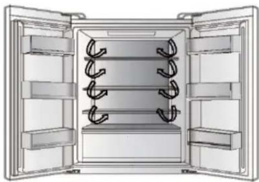 HAIER HFR3718ENMM - Beachten Sie bei der Lagerung von handelsüblicher Tiefkuhlware these Richtlinien: - 1