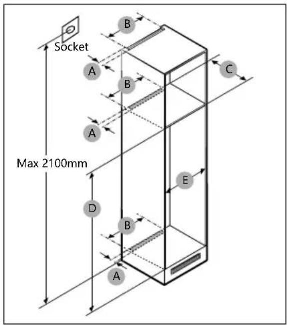 HAIER HBW7518C - Cabinet dimension - 1