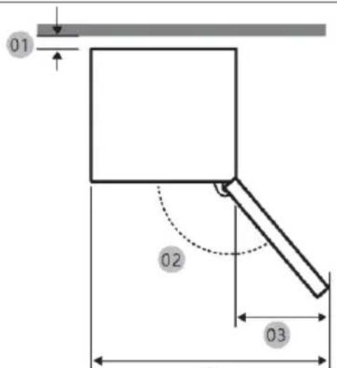 HAIER HBW7518C - Spazio necessario - 1