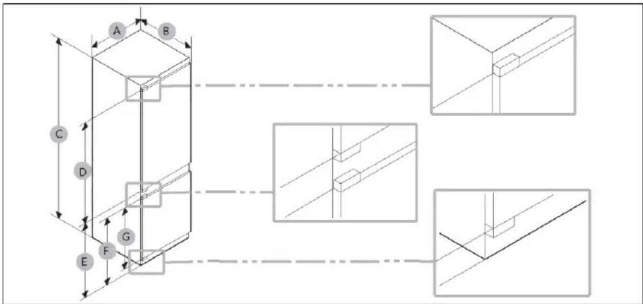 HAIER HBW7518C - Dimensions du produit - 1