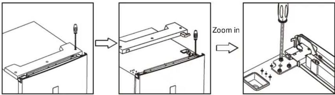 HAIER HBM-687WNF - LA REVERSIBILITA DELLA PORTA - 3