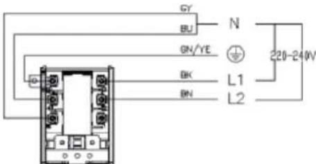 HAIER HAIH82MTMCE - Branchement de la plaque sur le secteur - 6