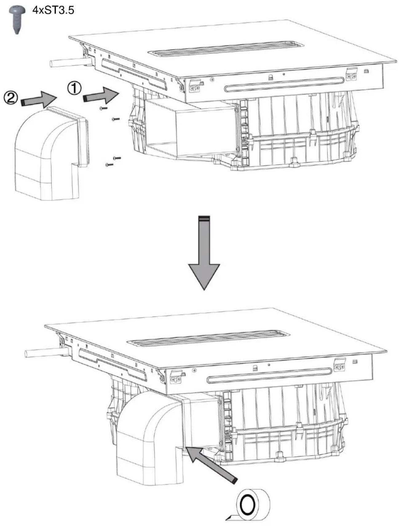 HAIER HAIH82MTMCE - Instalar el deflector en el fogón - 9