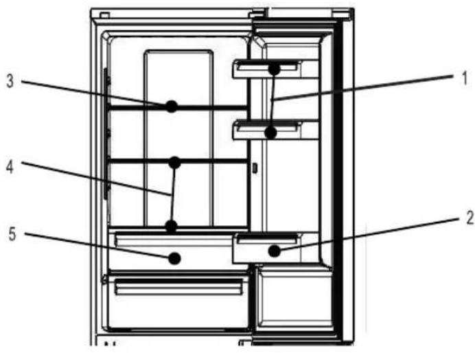 HAIER HBM-687BNF - Stockage recommandé pour diverses nourritures - 1