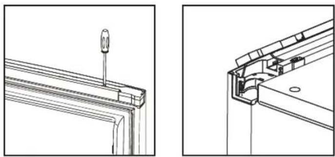 HAIER HBM-687BNF - REVERSIBLITE DE LA PORTE - 2