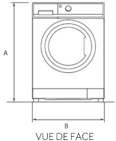 HAIER HW90-B14979TEU1 - Dimensions du produit - 1