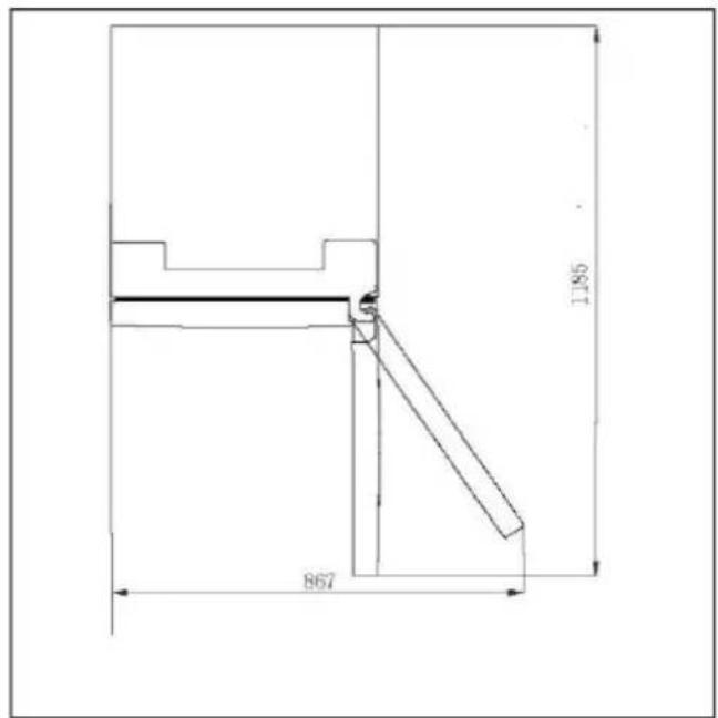 HAIER HDR7619DNGB - Doorsnede van ventilatie - 1