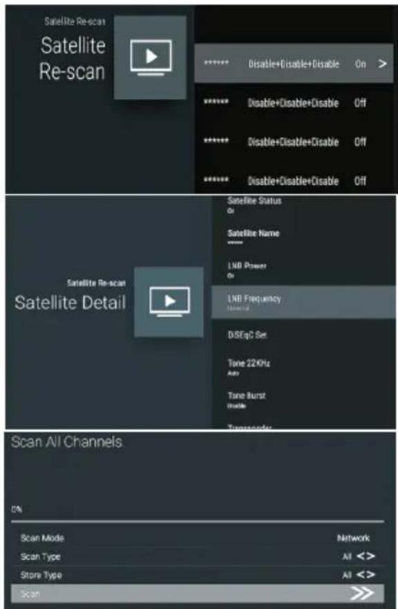 HAIER H65K705UG - Single RF Scan: manual search station. Satellite - 2