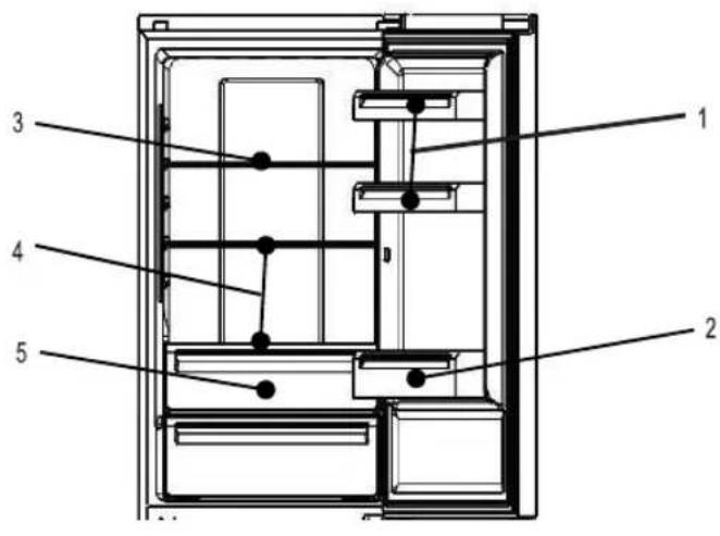 HAIER HBM-686XNF - Almacenamiento recomendado para los distintos alimentos - 1
