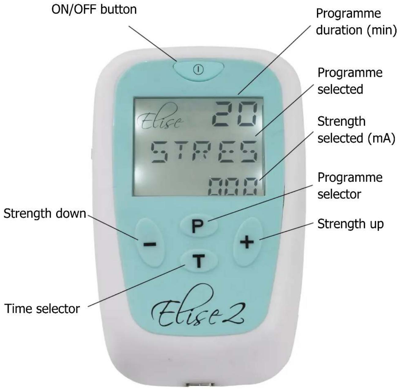 TensCare Elise 2 - CONTROLS & DISPLAY - 1